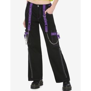 ☆TRIPP NYC BLACK & PURPLE TRIPP PANTS☆